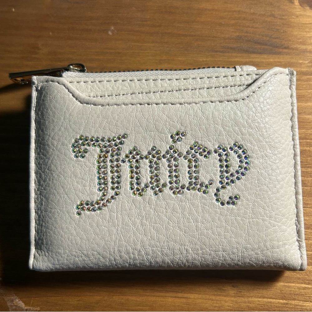 Juicy Couture beige Wallet with Crystal Embellishments